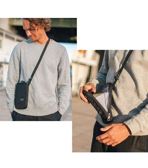 pacsafe rfid-blocking slim crossbody bag|rfid safe crossbody.